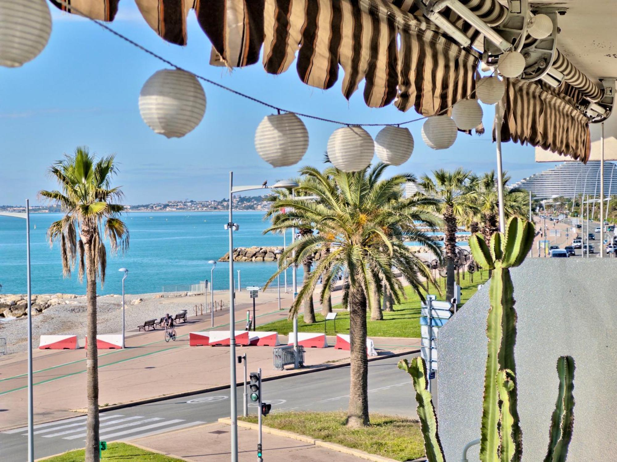 Panoramic Sea View Studio 24H Checkin Cagnes-sur-Mer Exteriör bild